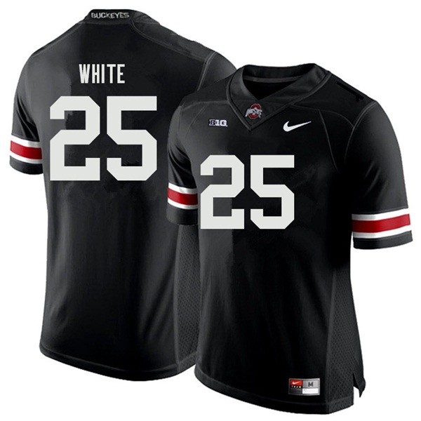 Men #25 Brendon White Ohio State Buckeyes College Football Jerseys Sale-Black